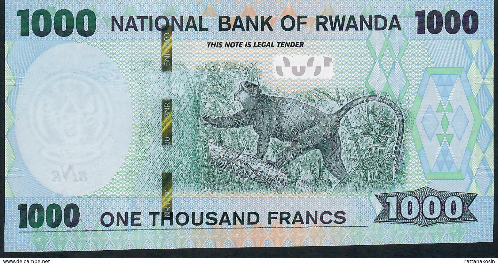 RWANDA NLP 1000 Francs 2019 UNC - Rwanda
