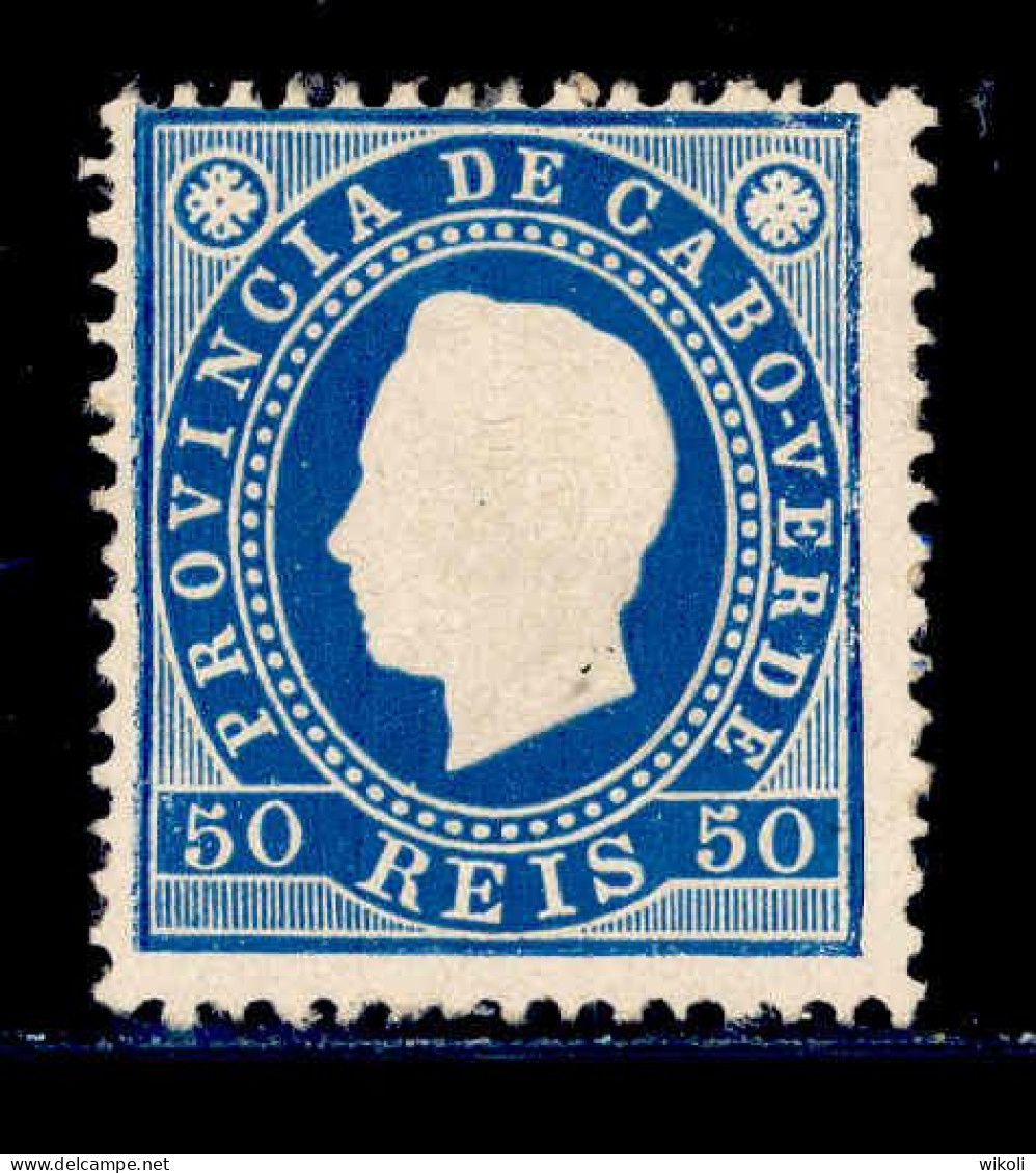 ! ! Cabo Verde - 1886 D. Luis 50 R - Af. 17 - MH (ca 177) - Isola Di Capo Verde