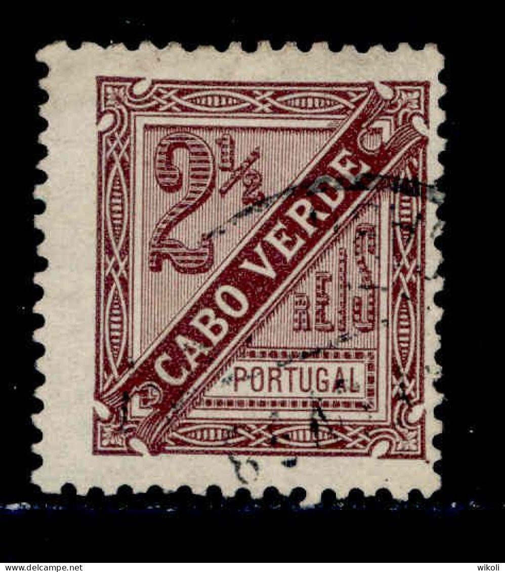 ! ! Cabo Verde - 1893 D. Carlos 2 1/2 R - Af. 24 - Used (ca 178) - Kaapverdische Eilanden