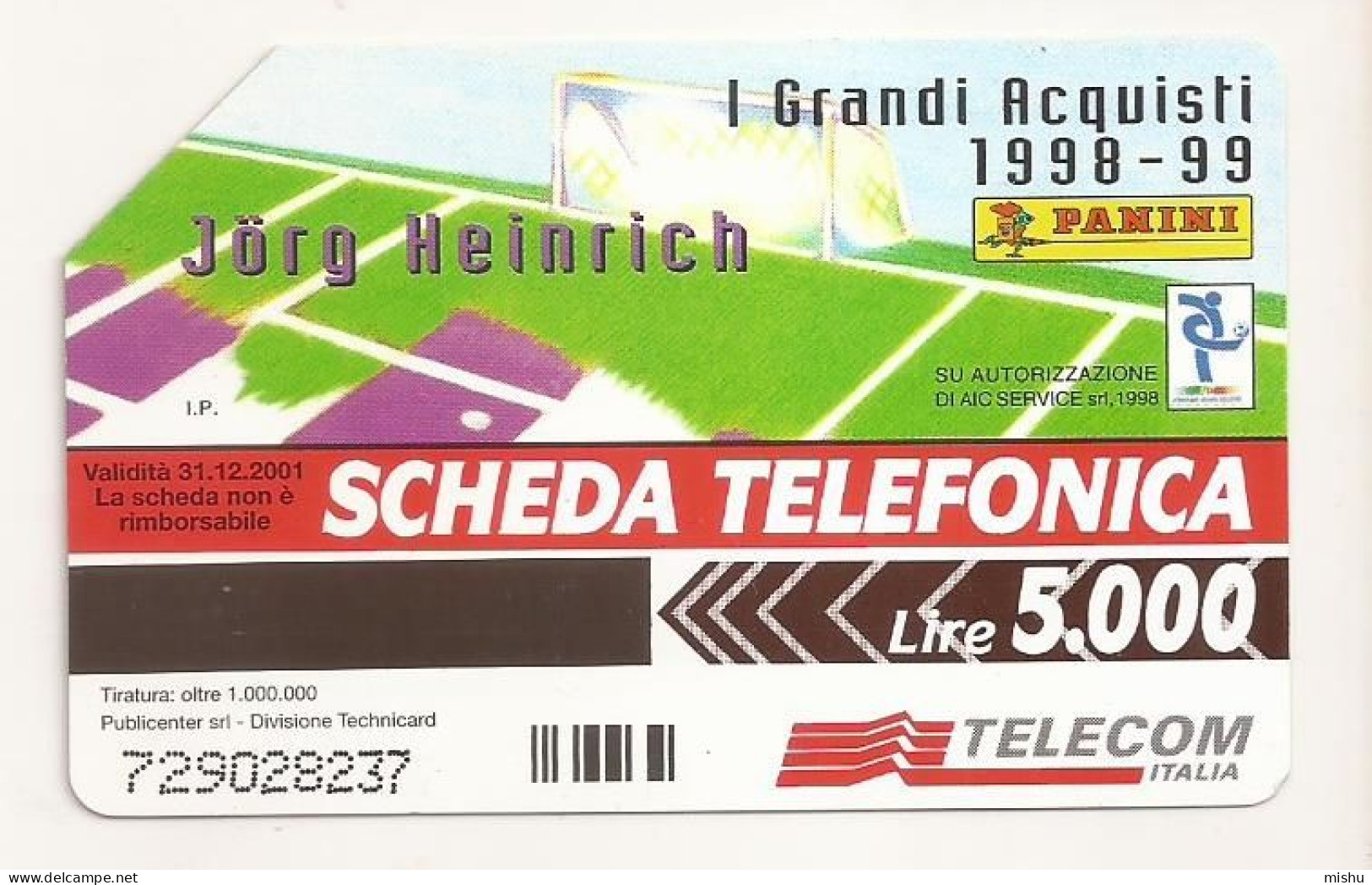 CT1 - Italy Phonecard - Telecom Italia  - 10000 Lire - Panini, Jorg Heinrich - Altri & Non Classificati