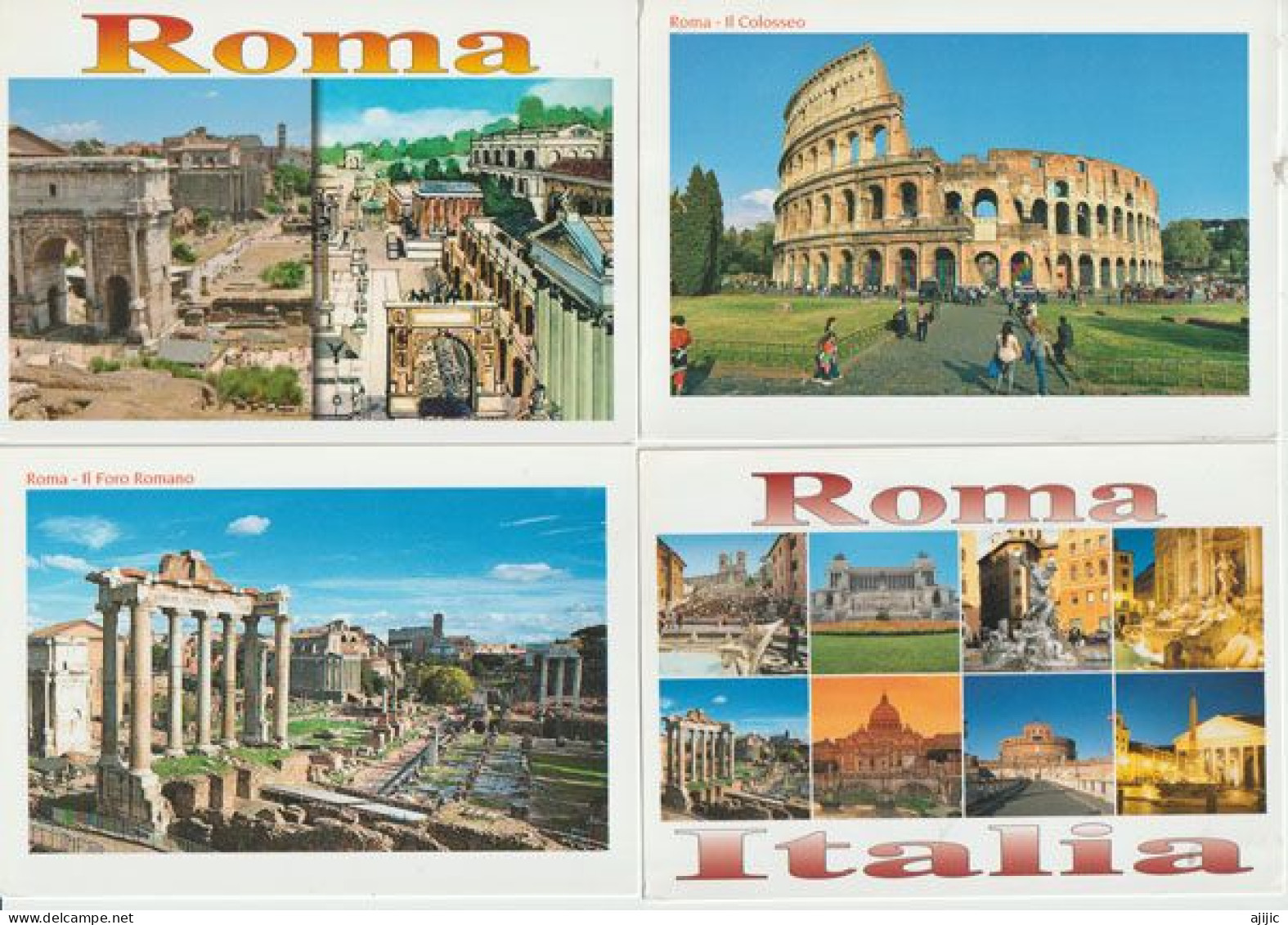 Il Foro Romano - Il Colosseo.  Lot De 4 Cartes Postales - Collezioni & Lotti