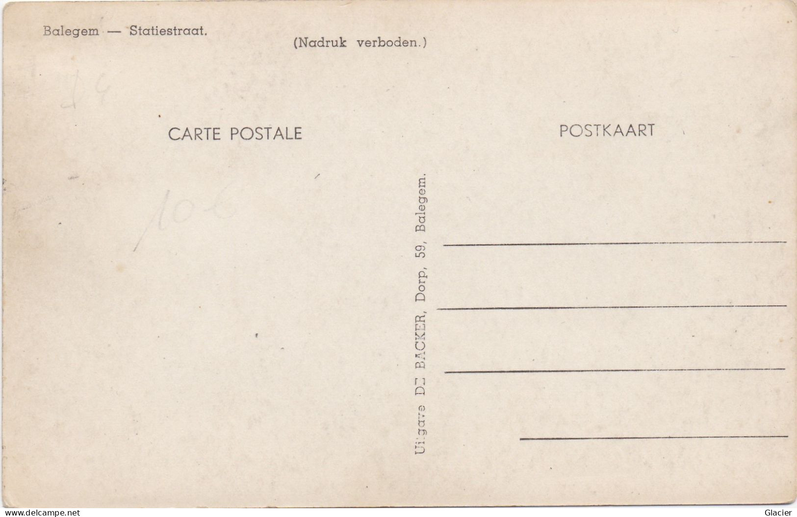 Balegem - Statiestraat - Foto Kaart - Oosterzele