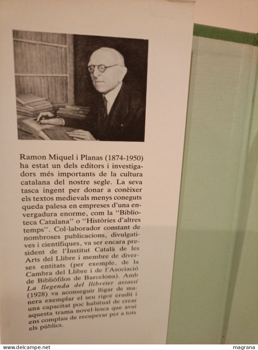 El Llibreter Assassí De Barcelona. Ramon Miquel I Planas. Edició De Josep Sarret. Editorial Montesinos. 1991. 224 P - Cultura