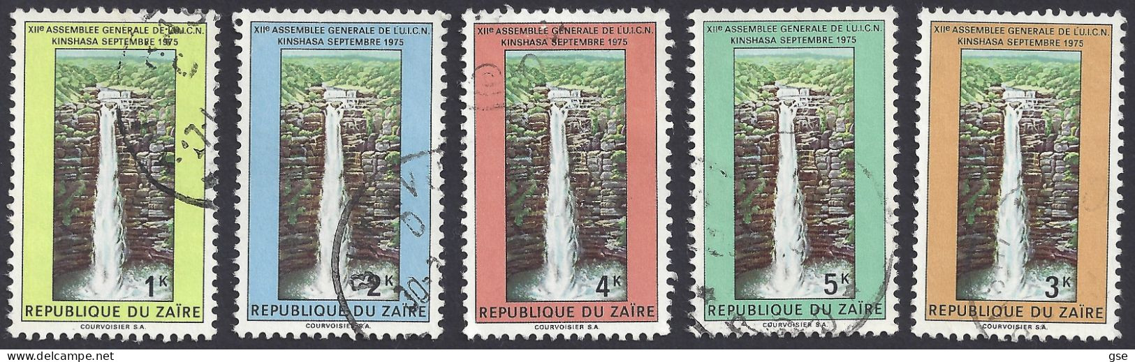 ZAIRE 1975 - Yvert 862/6° - Cascata | - Gebruikt