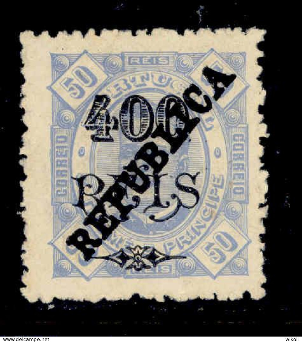 ! ! St. Thomas - 1913 D. Carlos Local Republica 400 R (Perf. 12 3/4) - Af. 164a - NGAI (ca 205) - St. Thomas & Prince