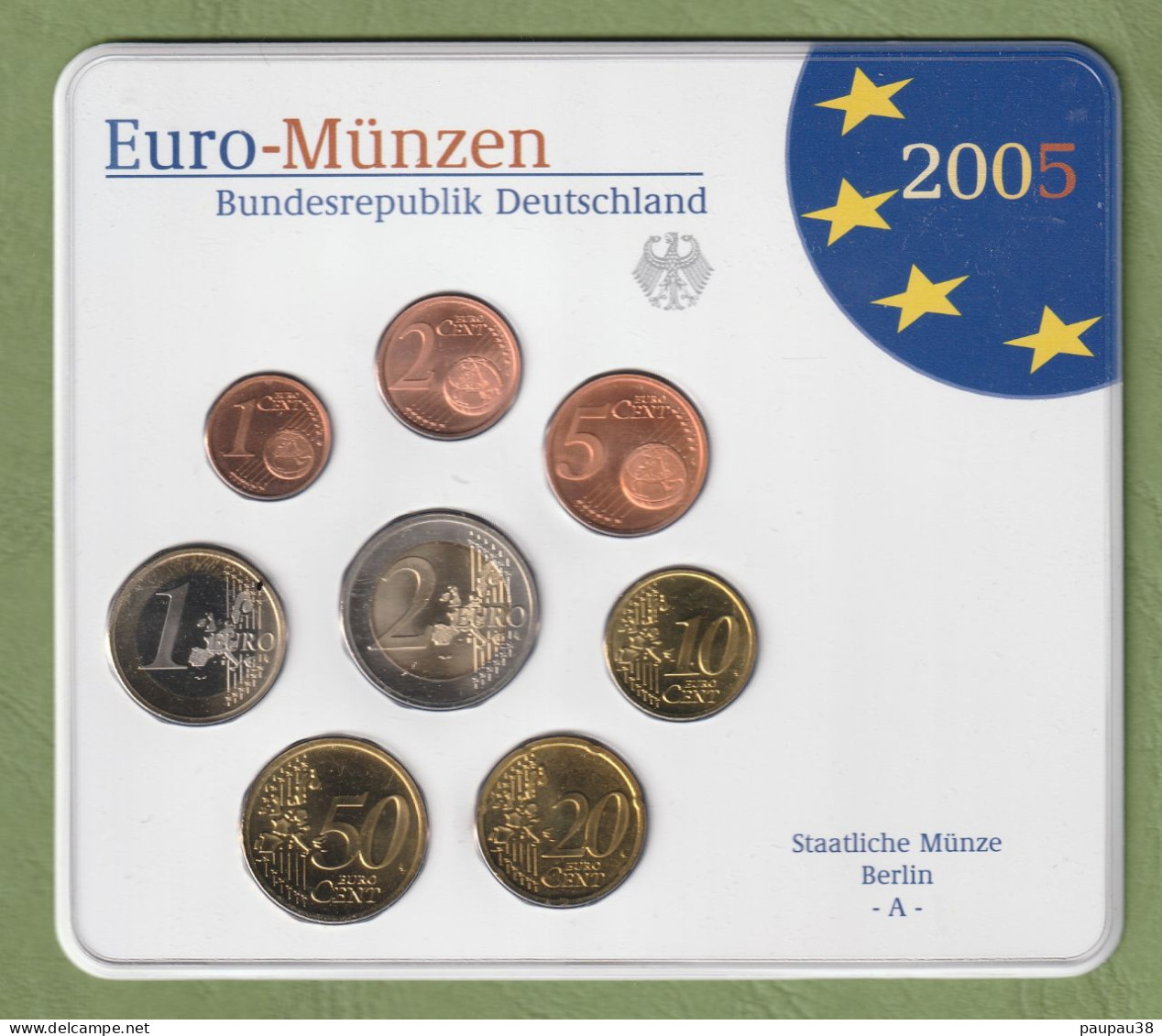 5 COFFRETS EUROS ALLEMAGNE A D F G J 2005 NEUF FDC - 40 MONNAIES - Allemagne