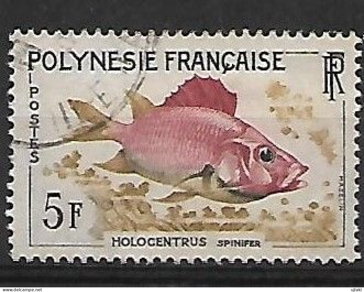 POLYNESIE FRANCAISE:Poissons: N°18  Année:1962. - Oblitérés