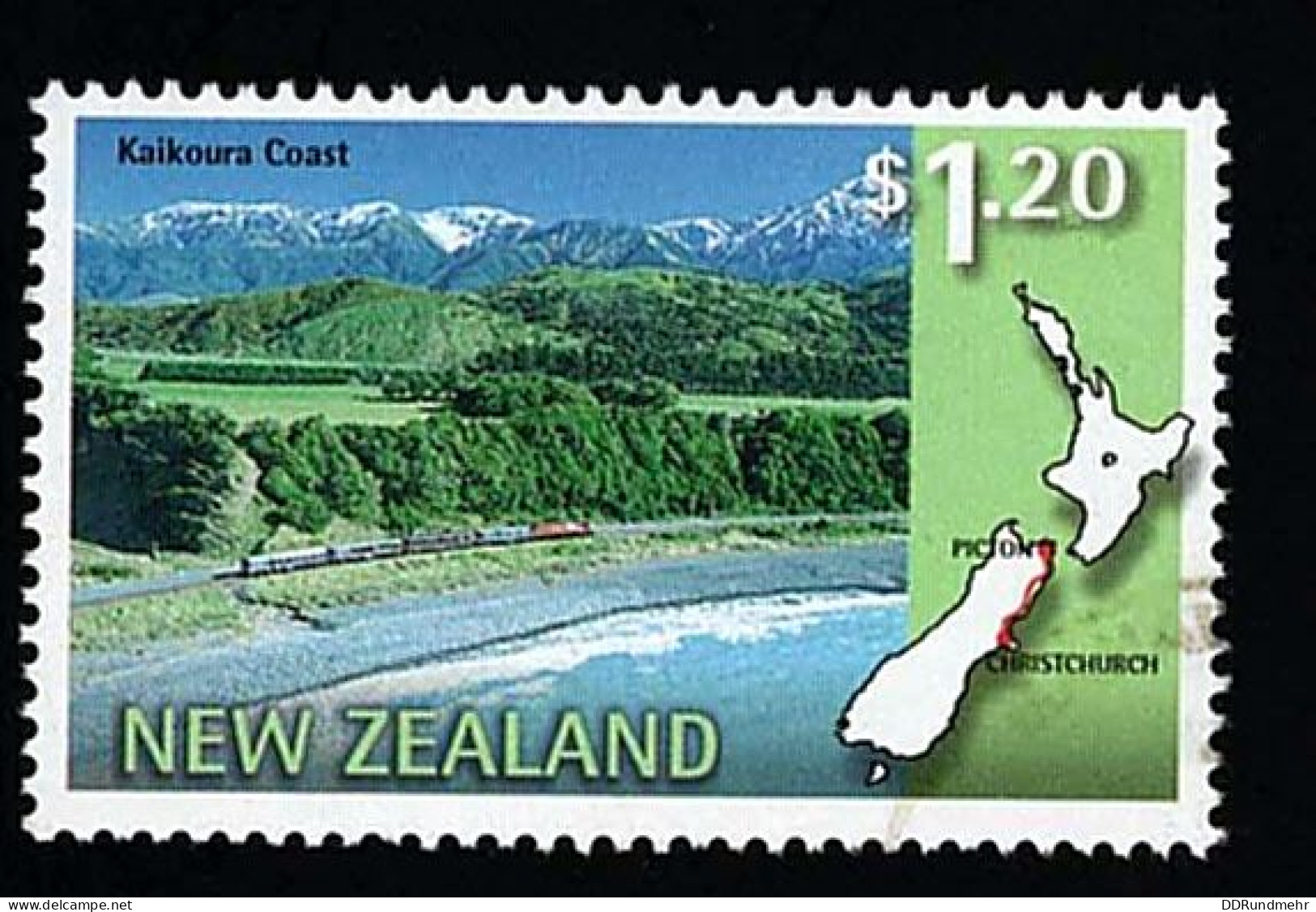 1997 Kaikoura Coast Michel NZ 1617 Stamp Number NZ 1449 Yvert Et Tellier NZ 1551 Stanley Gibbons NZ 2094 - Oblitérés