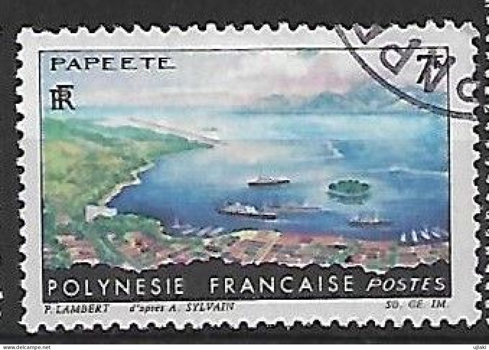 POLYNESIE FRANCAISE: Paysages:Papeete  N°32  Année:1964. - Usati