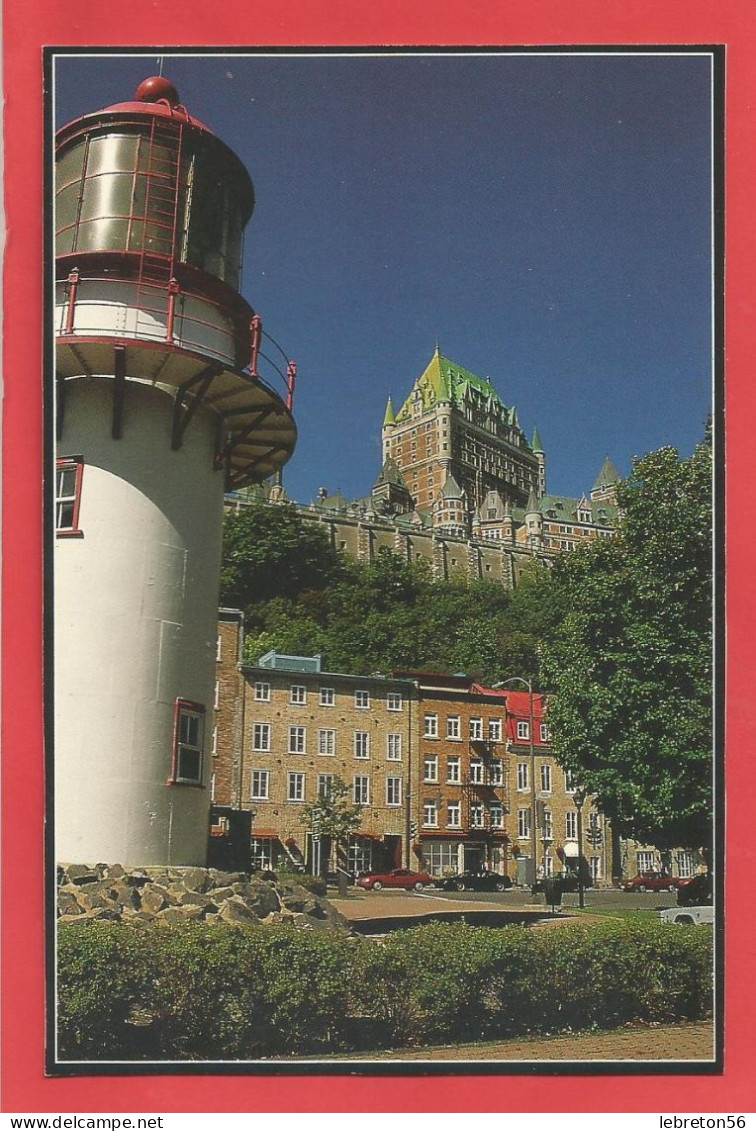 C.P.M.  « CHÂTEAU DE FRONTENAC  » Le Vieux Phare,Vue De La Rue Champlain - Jolie Vue Générale Animée    X2phots - Québec - Château Frontenac