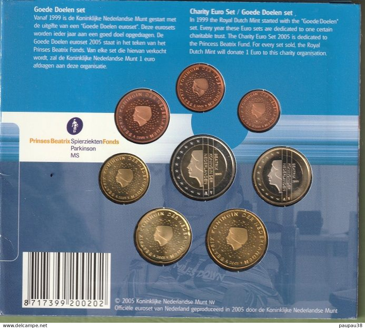 COFFRET EUROS PAYS BAS 2005 NEUF FDC - 8 MONNAIES + 2 MEDAILLES - Pays-Bas