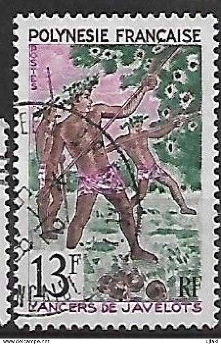 POLYNESIE FRANCAISE:Fête De Juillet:lancers De Javelots  N°48  Année:1967 - Usati