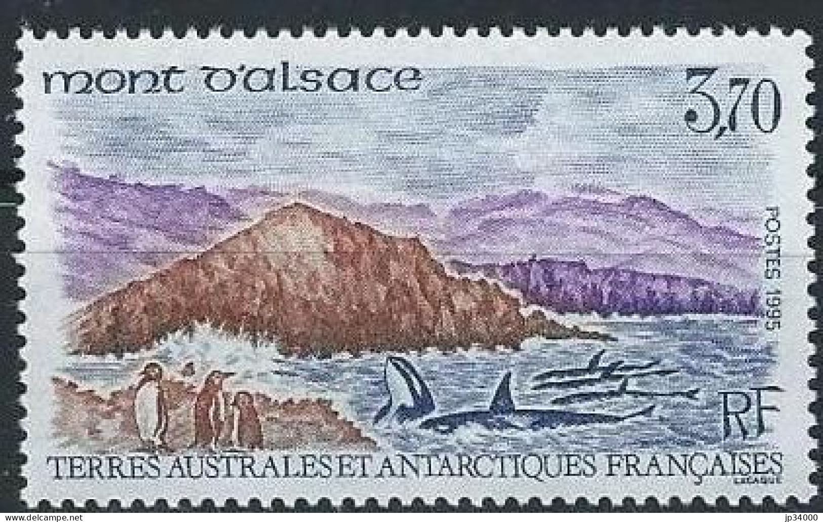 TERRES AUSTRALES Antartiques Françaises (TAAF) Manchots, Pingouins , Mont D'alsace. Yvert N°200 ** (Mnh) - Pingouins & Manchots