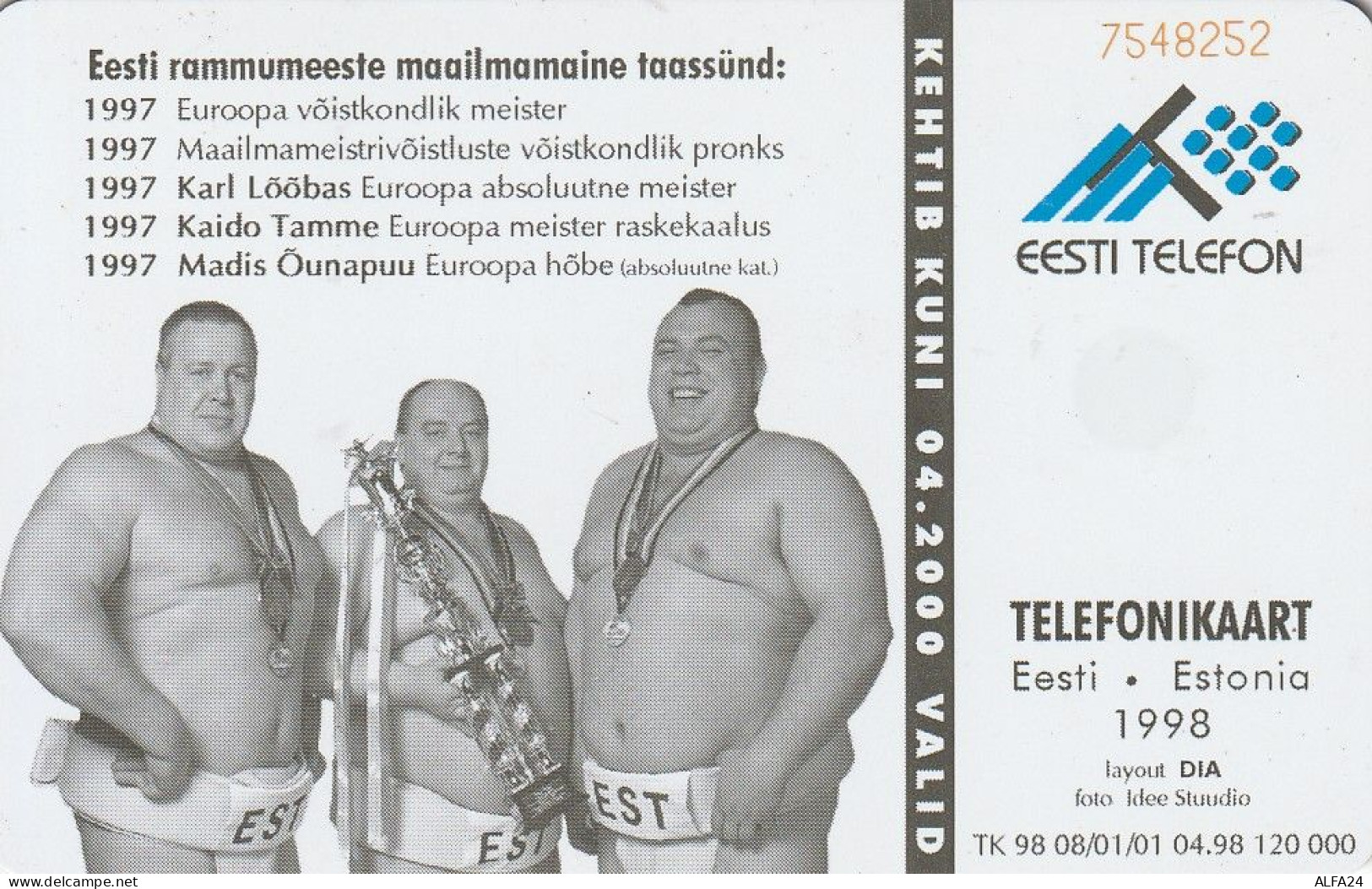 PHONE CARD ESTONIA  (H28.3 - Estland