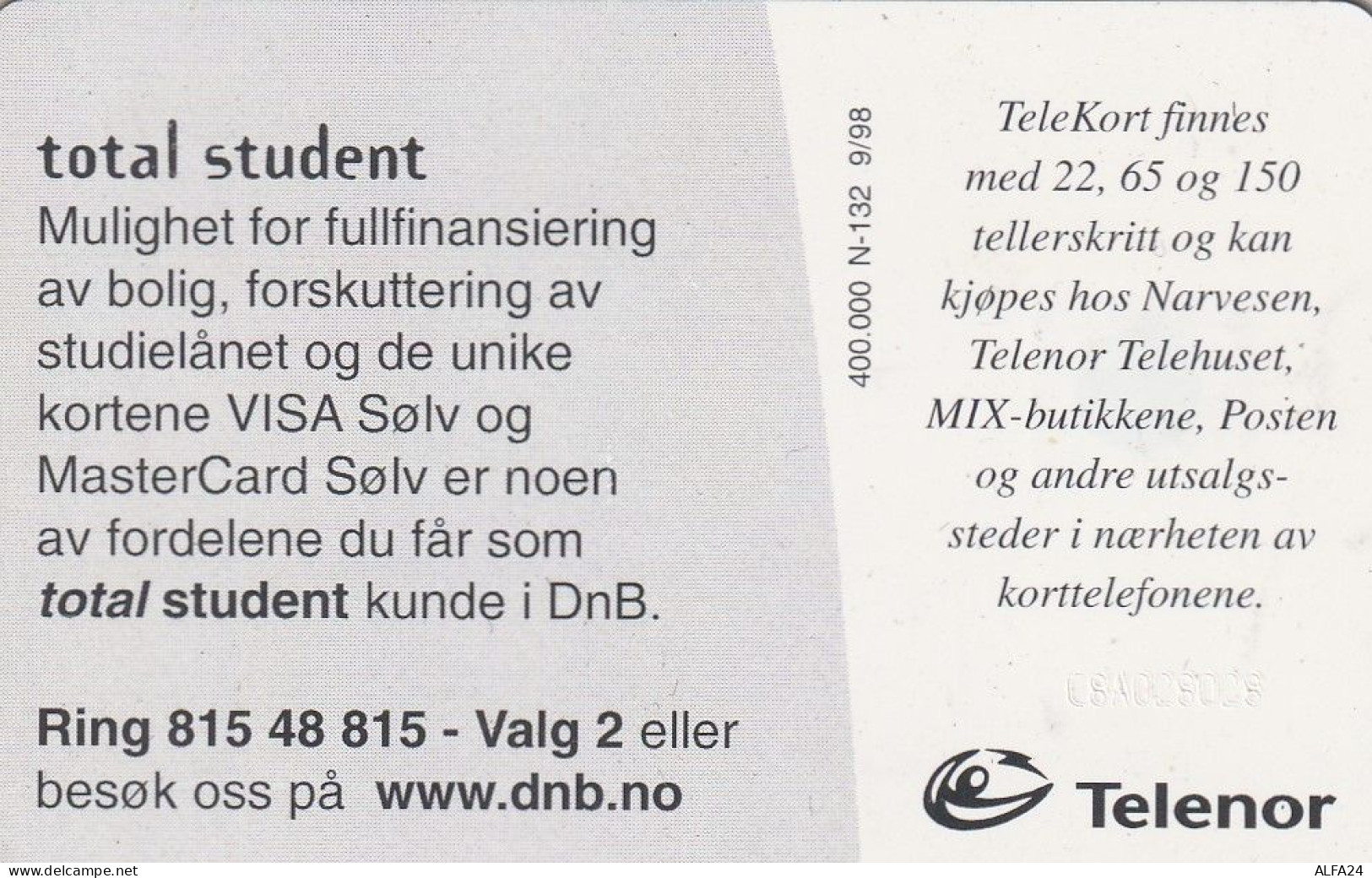 PHONE CARD NORVEGIA  (H30.5 - Norwegen