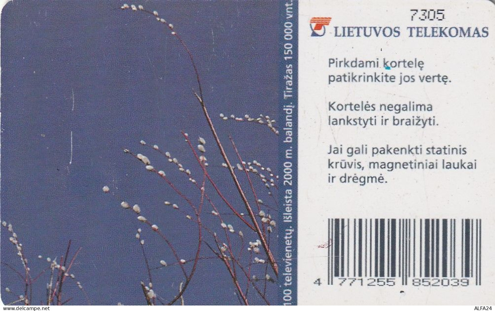 PHONE CARD LITUANIA  (H32.3 - Litouwen