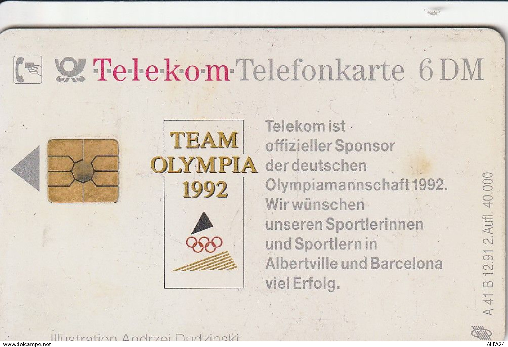 PHONE CARD GERMANIA SERIE A (H34.5 - A + AD-Series : D. Telekom AG Advertisement