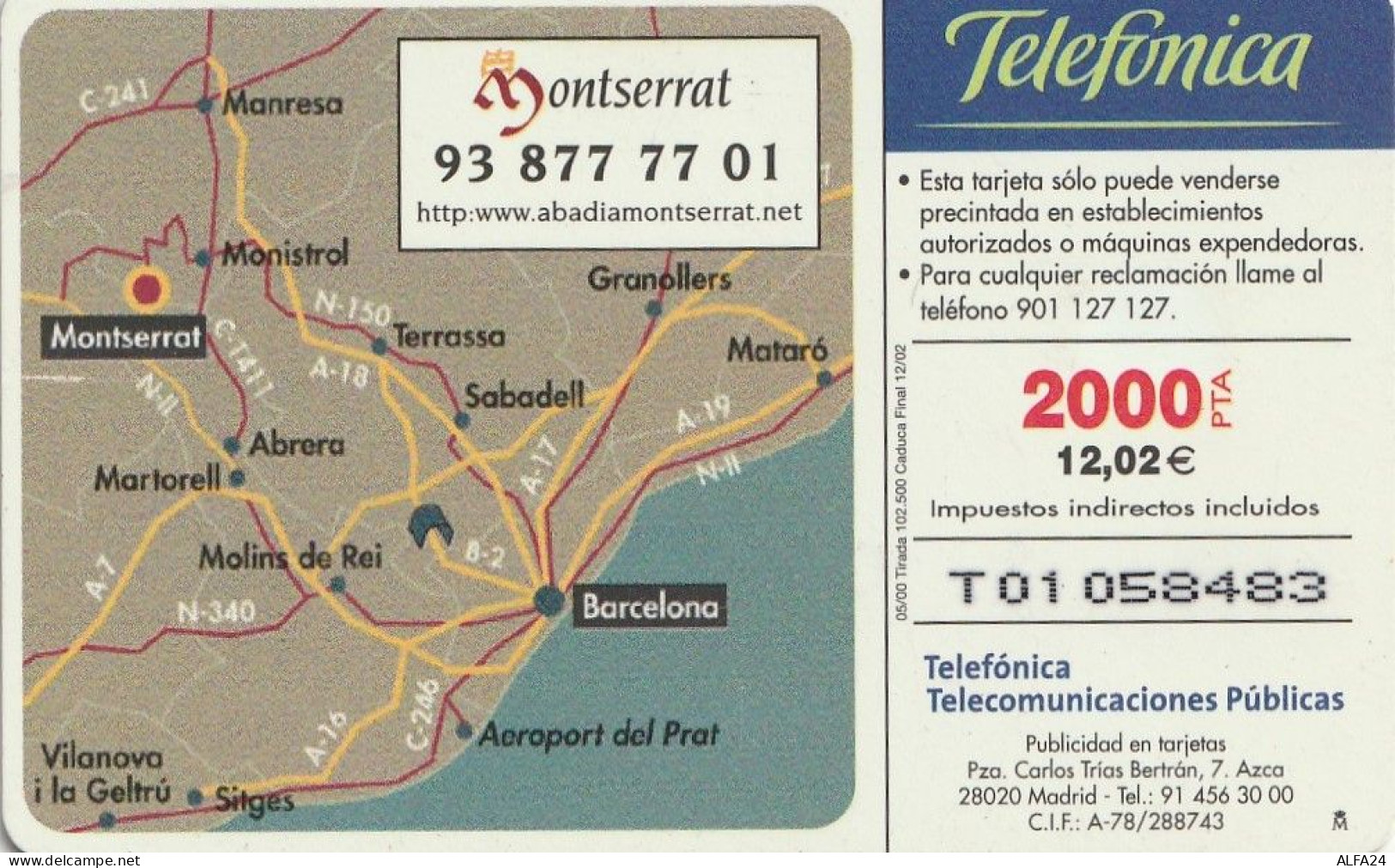 PHONE CARD SPAGNA  (H37.3 - Basisuitgaven