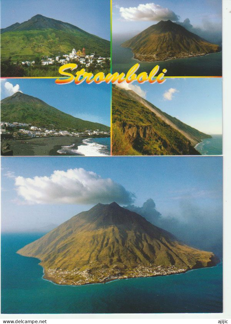 Isola Di Stromboli,  île Volcanique D'Italie     2 CP - Vulkane