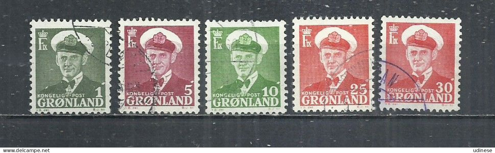 GREENLAND 1950 - KING FREDERICK IX - USED OBLITERE GESTEMPELT USADO - Usati