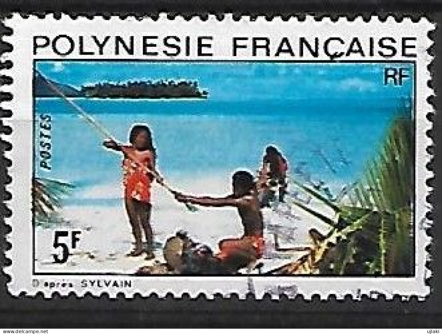 POLYNESIE FRANCAISE: Paysages:Polychrome   N°98  Année:1974 - Used Stamps