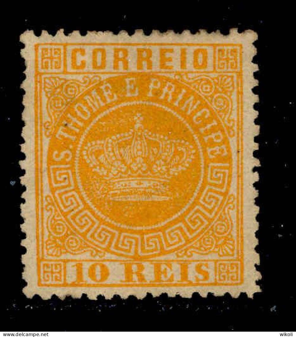 ! ! St. Thomas - 1870 Crown 10 R (Perf. 12 3/4) - Af. 02 - MH (ca 224) - St. Thomas & Prince