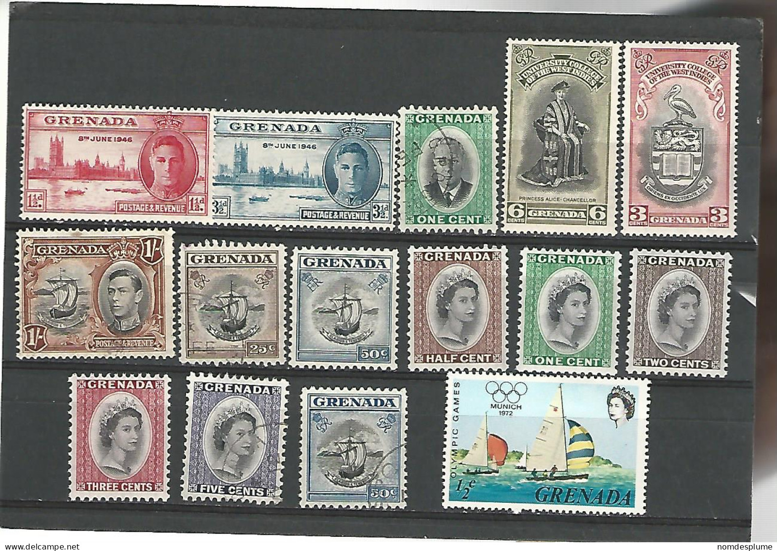 54588 ) Collection Grenada King Queen - Grenada (...-1974)