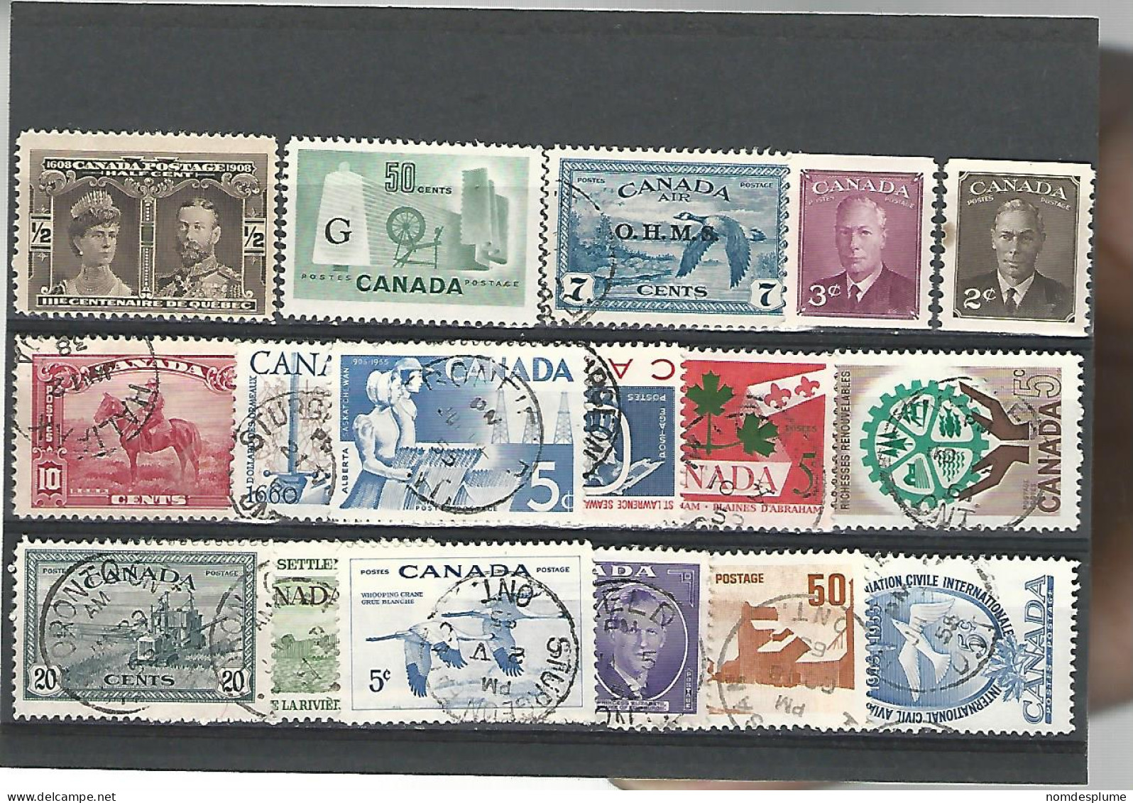 54595 ) Collection Canada  King G Overprint OHMS - Collezioni