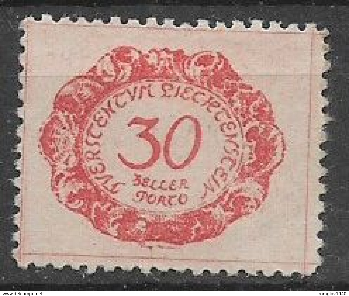 LIECHTENSTEIN  1920 SEGNATASSE  VALORE IN UN OVALE UNIF. 6  MLH  VF - Taxe