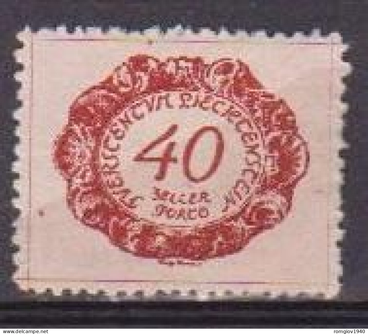 LIECHTENSTEIN  1920 SEGNATASSE  VALORE IN UN OVALE UNIF. 7  MLH  VF - Postage Due