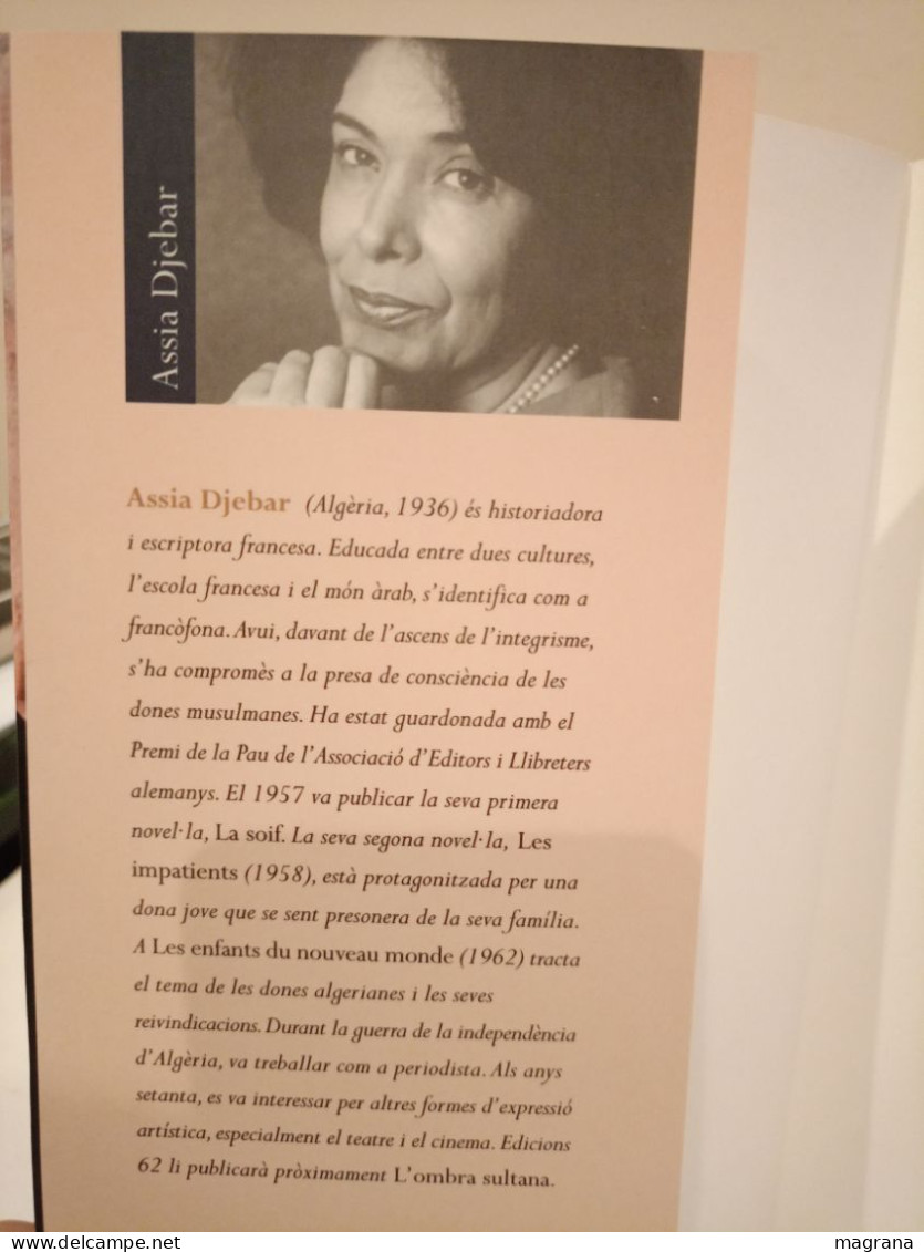 Les Nits D'Estrasburg. Assia Djebar. El Balancí. Edicions 62. 2002. 253 Pàgines. - Romans