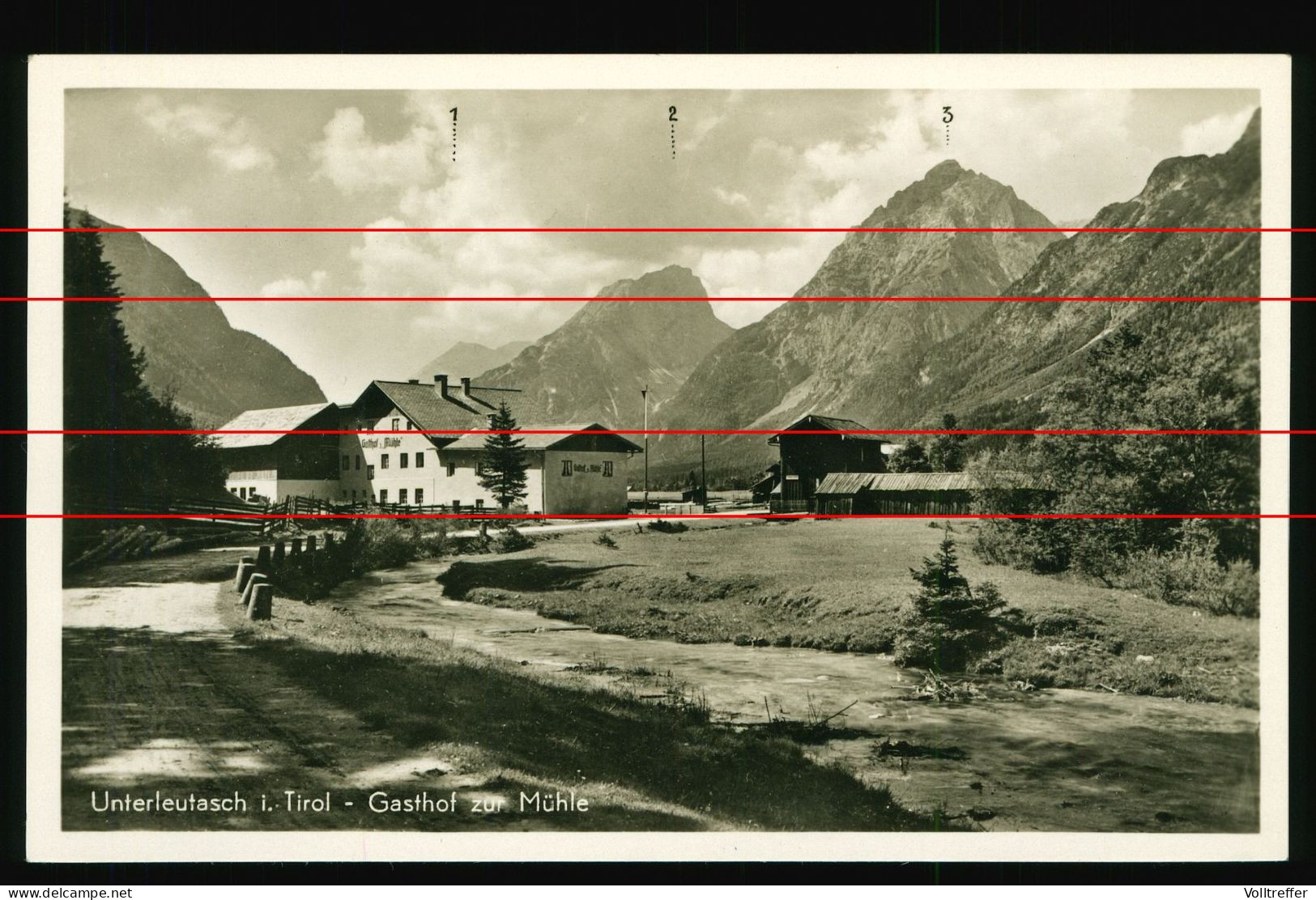 Orig. Foto AK Unterleutasch In Tirol, Blick Auf Den Gasthof Zur Mühle - Leutasch