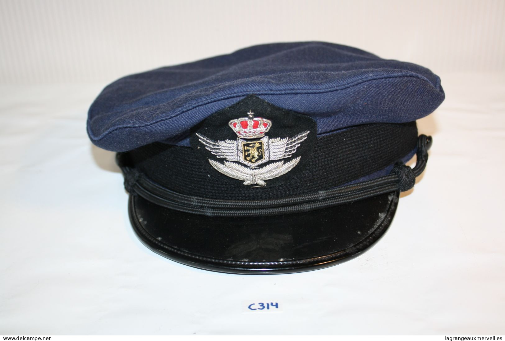 C314 Authentique Casquette - Képi - Belgique - Aviation - 1977 - Taille 56 - Isko - Uniforms