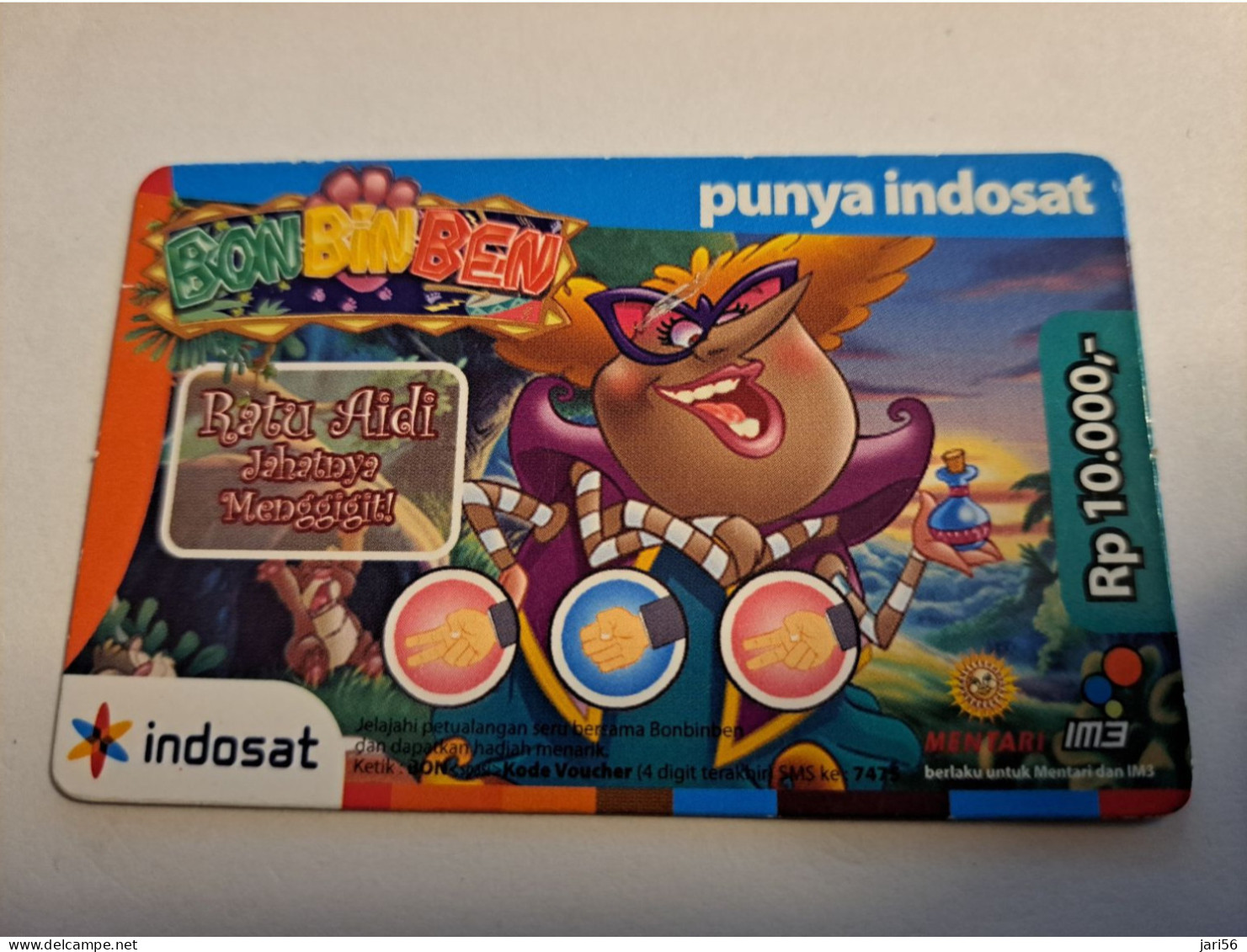 INDONESIA / PREPAID/   RP 10.000 /  PUNYA INDOSAT         Fine Used Card  **16077** - Indonesië