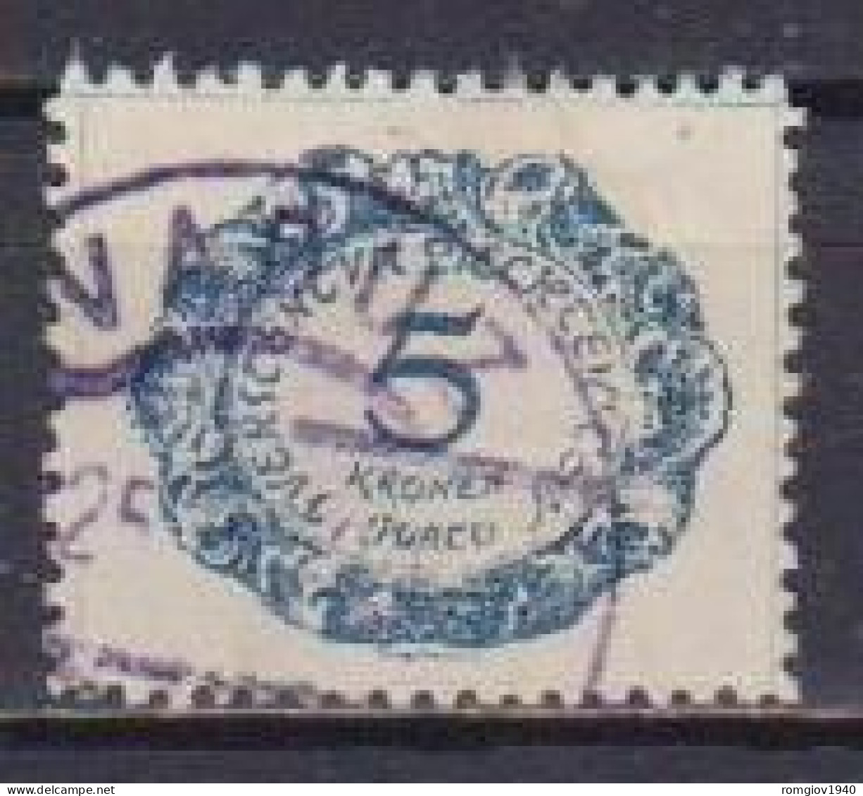 LIECHTENSTEIN  1920 SEGNATASSE  VALORE IN UN OVALE UNIF. 12  USATO  VF - Segnatasse