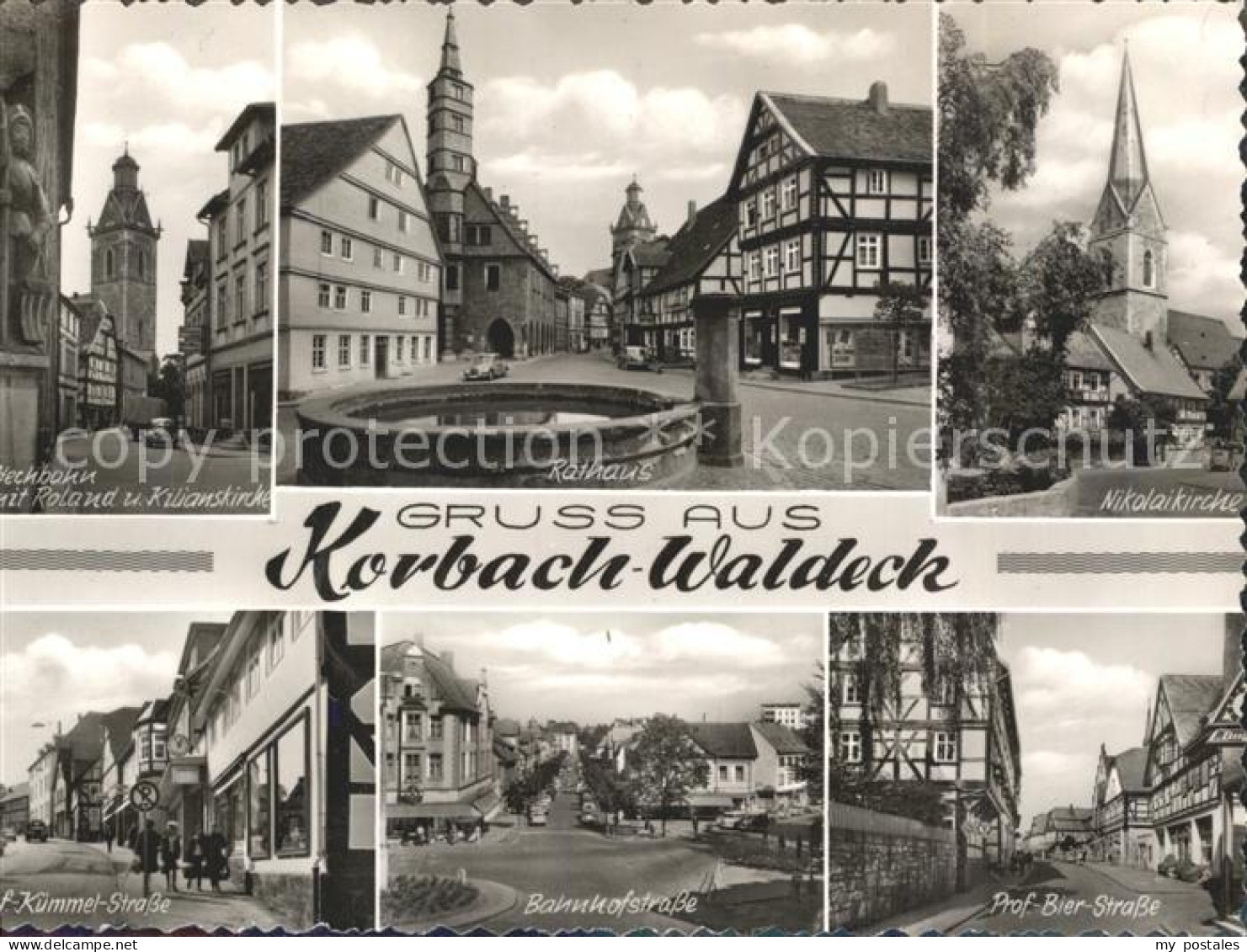 42130783 Korbach Rathaus Nikolaikirche Prof Bier Strasse Bahnhofstrasse  Korbach - Korbach