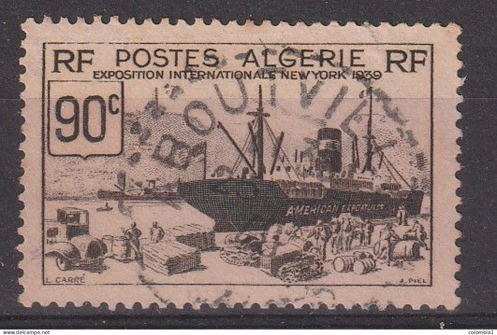 ALGERIE YT 155  Oblitéré BOUTVILA ? 1940 - Usados