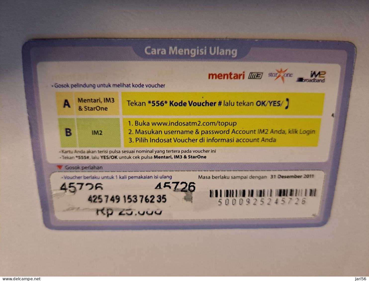INDONESIA / PREPAID/   RP 25.000 /PW HARRY MOELYANTO            Fine Used Card  **16088** - Indonesia