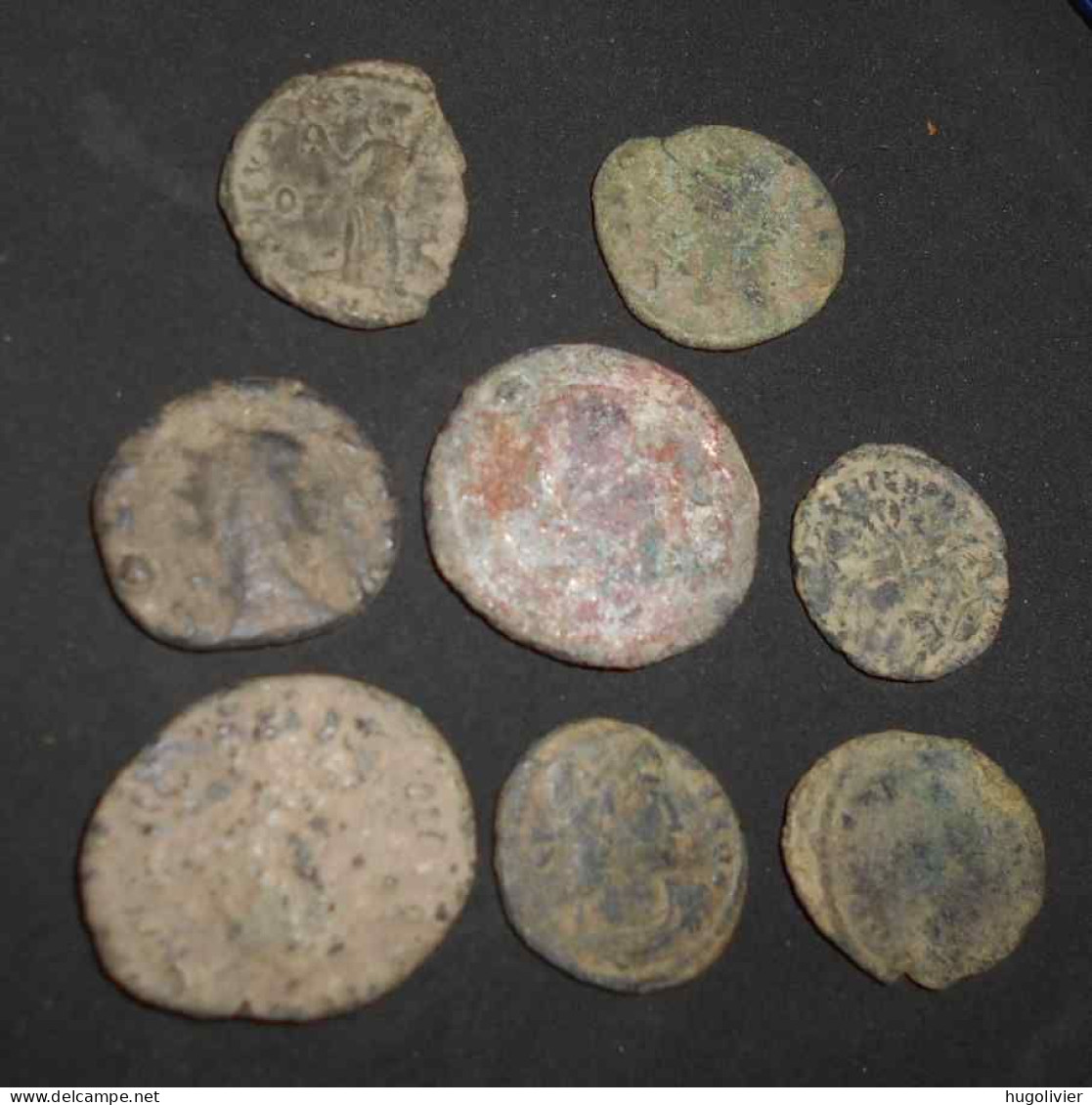 Lot 8 Monnaies Anciennes à Nettoyer Et Identifier (romaines?) Total 20,1 Gr - Other & Unclassified