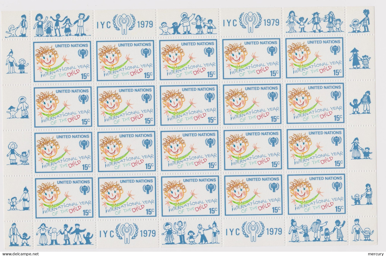 NATIONS-UNIES - New York - Année De L'enfance En Feuilles à Prix Exceptionnel - 2 Scans - Unused Stamps