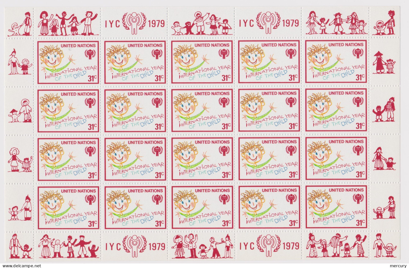 NATIONS-UNIES - Genève - Année De L'enfance En Feuilles à Prix Exceptionnel - 2 Scans - Neufs