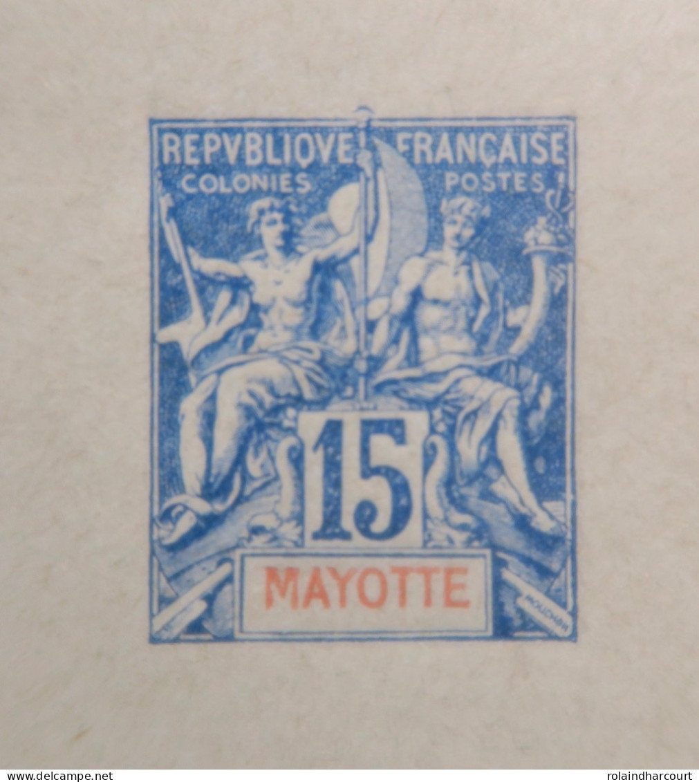 LP3972/364 - 1892/1899 - COLONIES FRANÇAISES - MAYOTTE - ENTIER POSTAL Sur ENVELOPPE Vierge - N°6 - Interi Postali & PAP