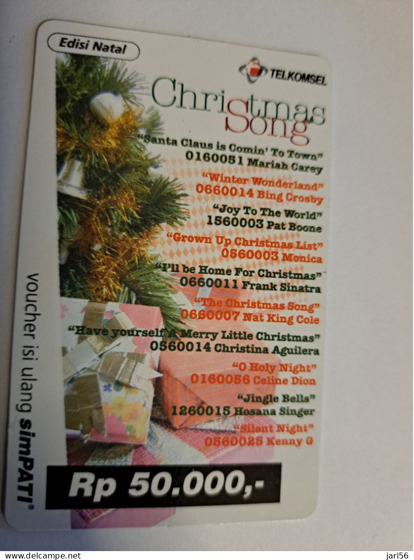 INDONESIA / PREPAID/   RP 50.000 /CHRISTMAS SONG          Fine Used Card  **16094** - Indonésie