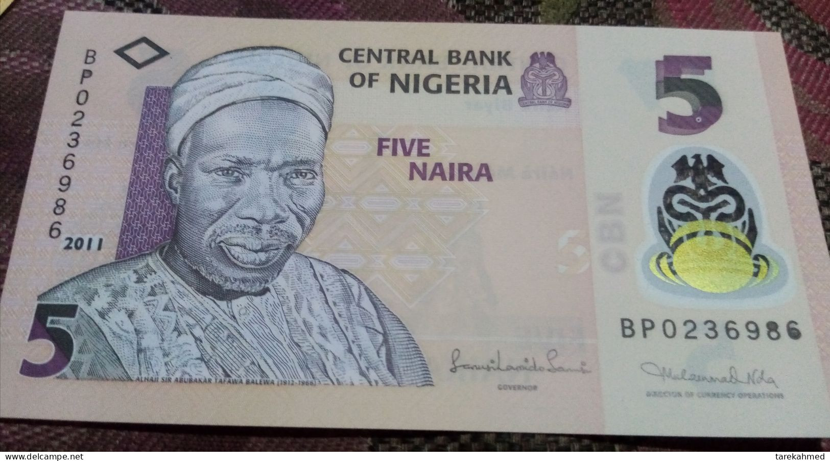 Nigeria, 5 NAIRA, 2011, Pick 38c, UNC - Nigeria