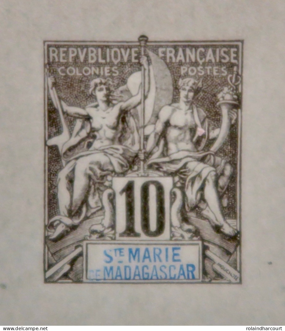 LP3972/369 - 1894 - COLONIES FRANÇAISES - STE MARIE DE MADAGASCAR - ENTIER POSTAL Sur CARTE-POSTALE DOUBLE Vierge - N°5 - Storia Postale