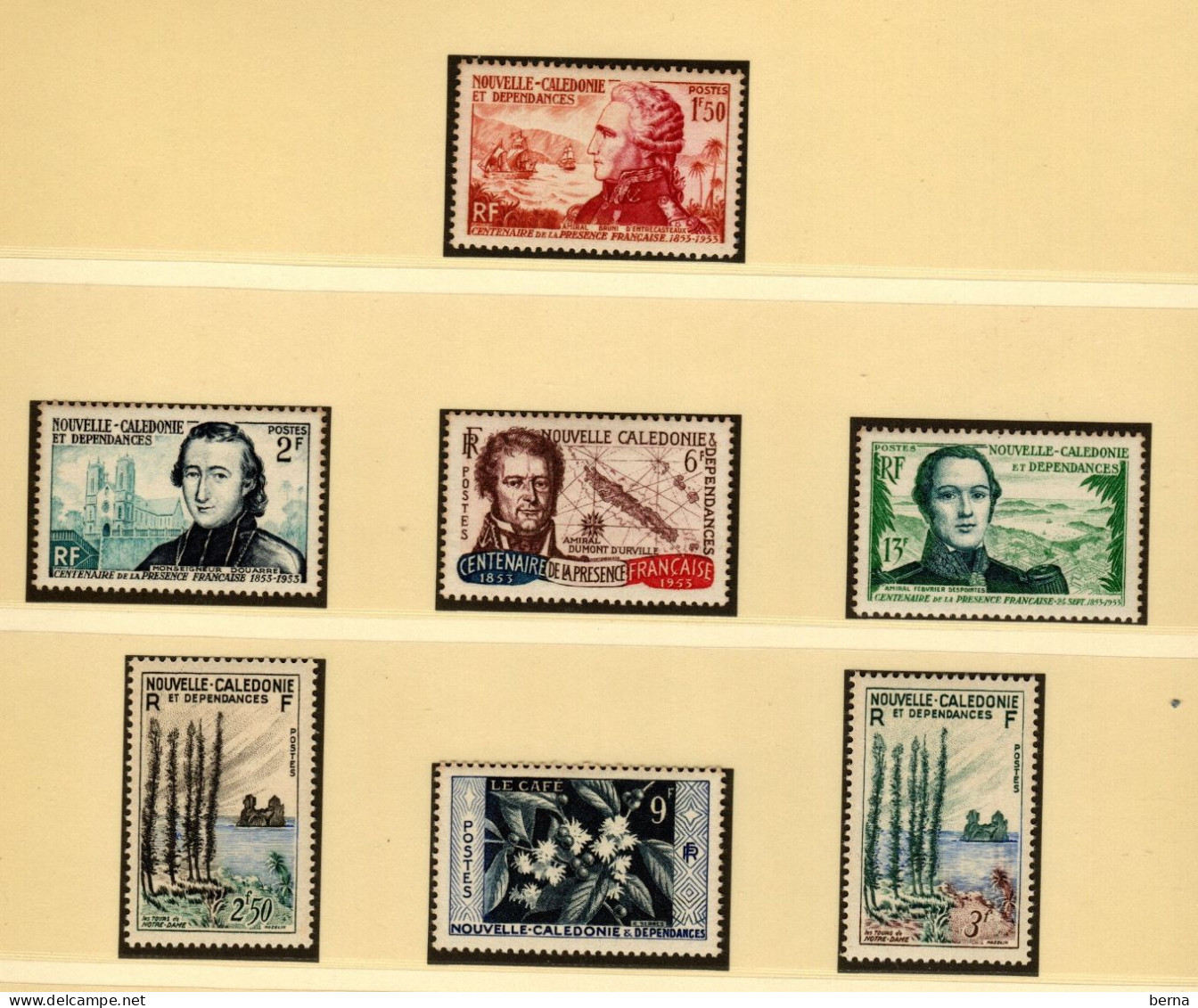 NOUVELLE CALEDONIE N°280/290 --  ANNEES 1953-1958  LUXE NEUF SANS CHARNIERE - Komplette Jahrgänge