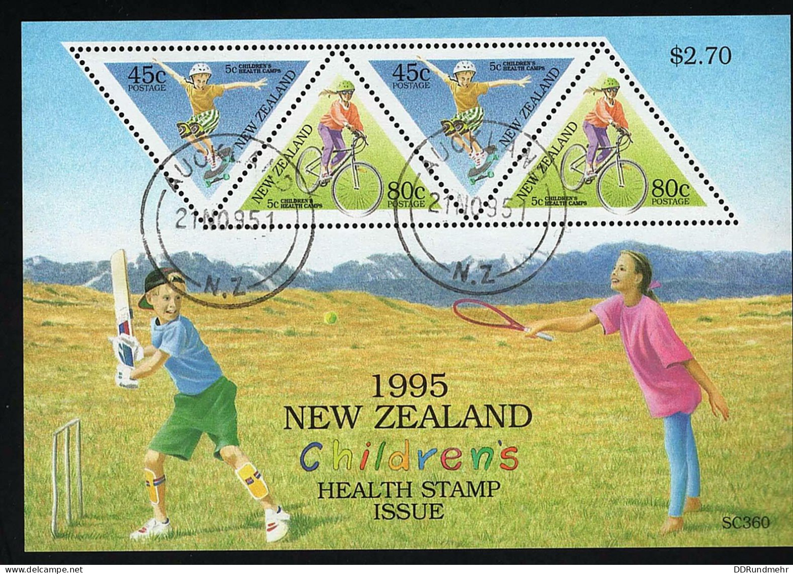 1995 Health  Michel NZ BL48 Stamp Number NZ B150a Yvert Et Tellier NZ BF100 Stanley Gibbons NZ MS1886 Used - Blocs-feuillets