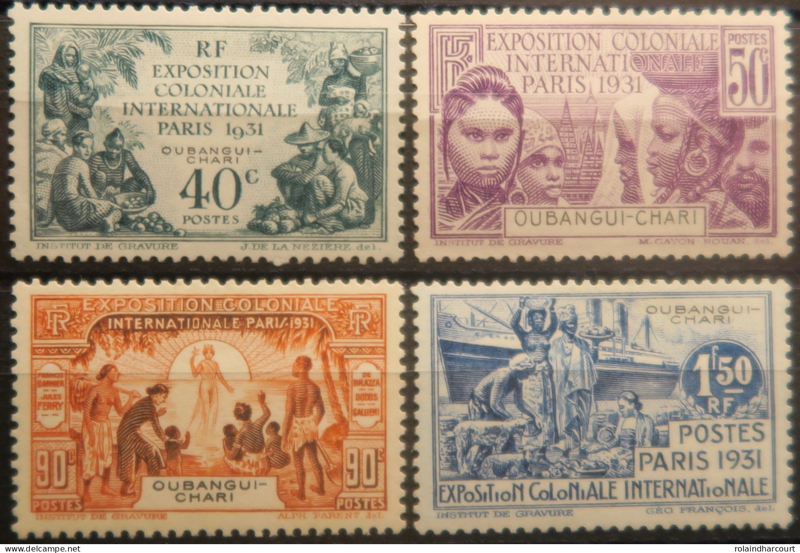 LP3972/371 - 1931 - COLONIES FRANÇAISES - OUBANGUI-CHARI - N°84 à 87 NEUFS* - Nuevos