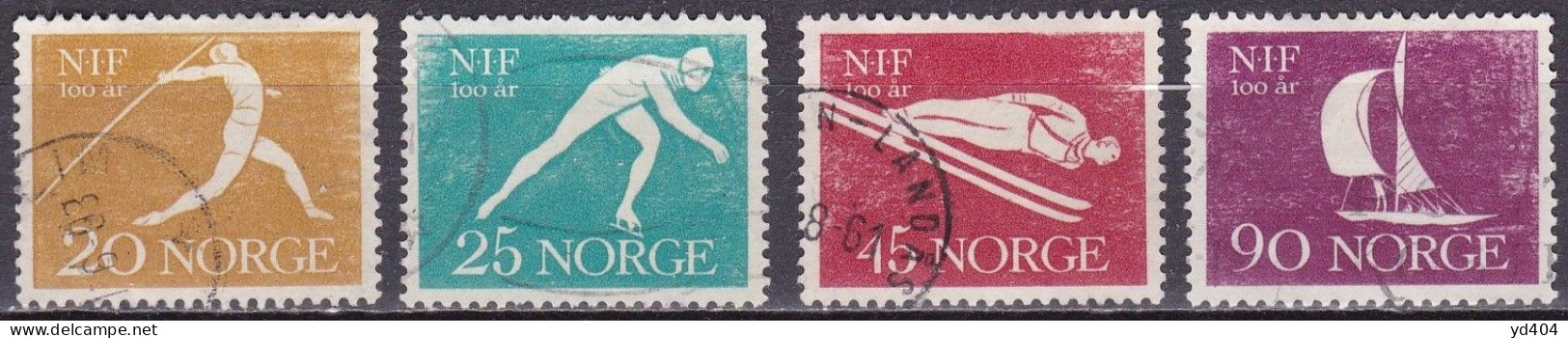 NO073B – NORVEGE - NORWAY – 1961 – NORWEGIAN SPORTS – Y&T # 409/12 USED 4,50 € - Oblitérés