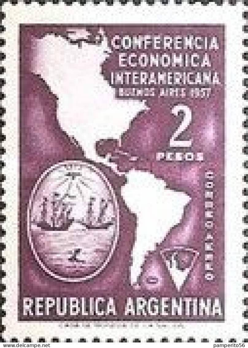 ARGENTINA - AÑO 1957 -  Conferencia Económica Interamericana. Buenos Aires. Correo Aéreo. - MNH - Ongebruikt